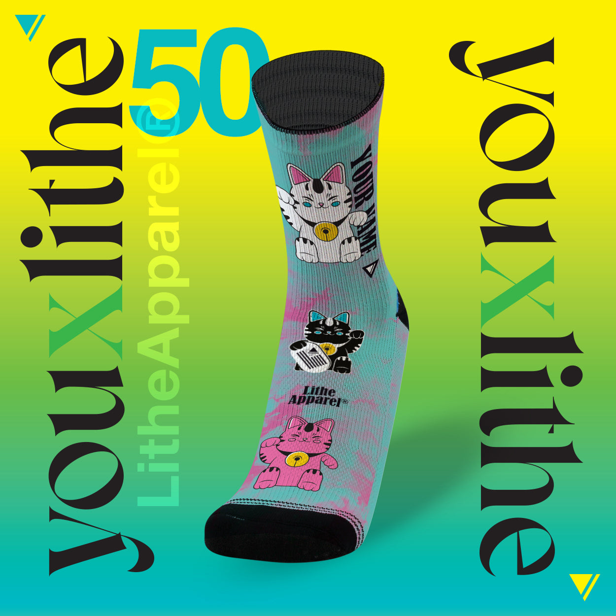 YOU X LITHE | CALCETOS PERSONALIZADOS | JAPANESE CAT