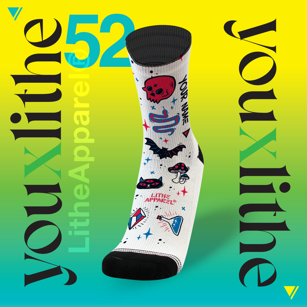 YOU X LITHE | PERSONALIZED SOCKS | SPOOKY