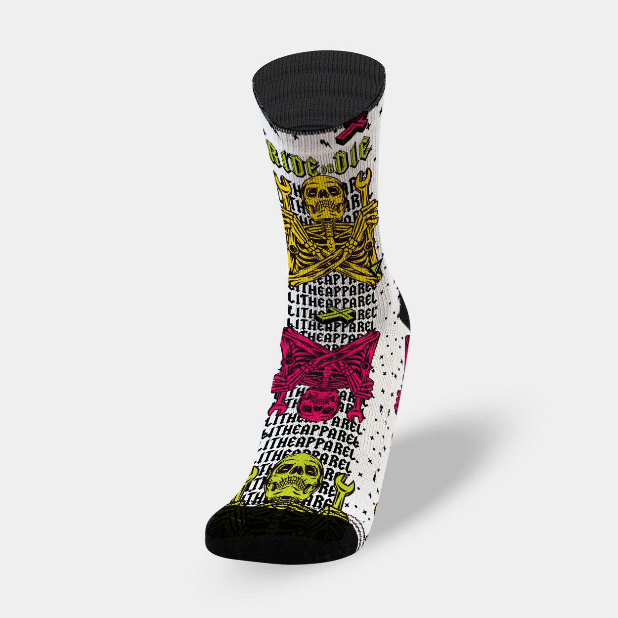 RIDE OR DIE | WHITE ENDURANCE SOCKS