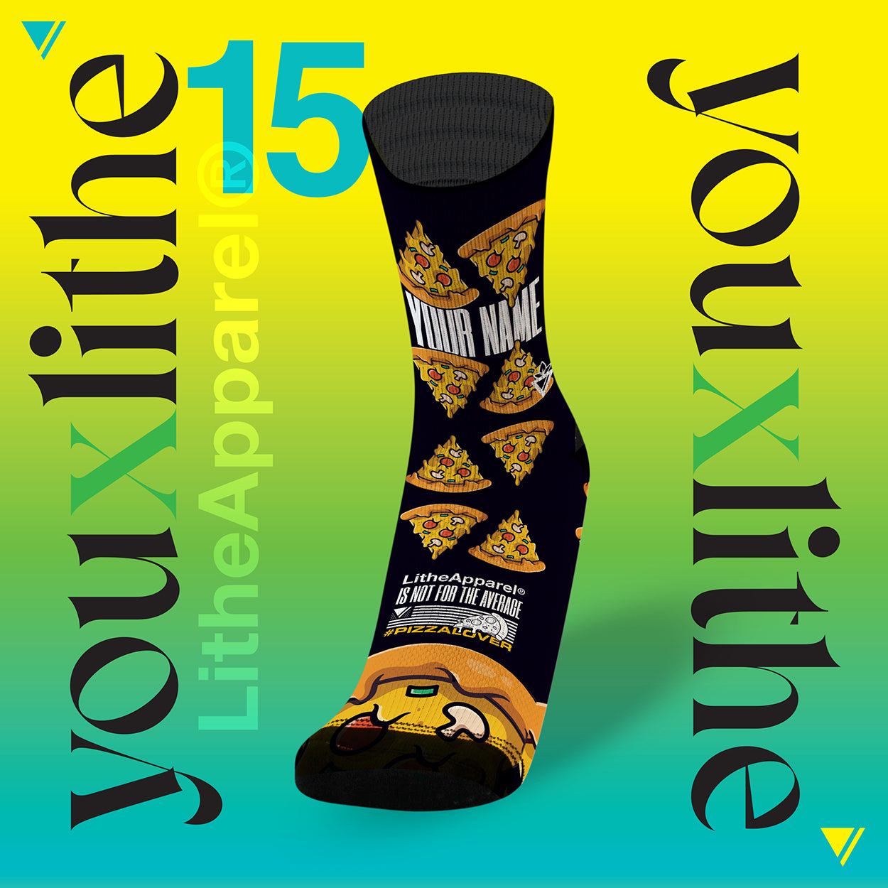 YOU X LITHE | CUSTOM SOCKS | PIZZA LOVERS