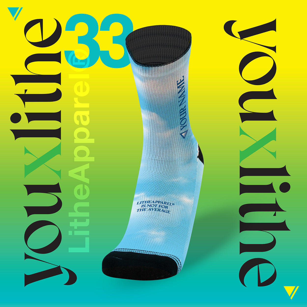 YOU X LITHE | CUSTOM SOCKS | CLOUDS