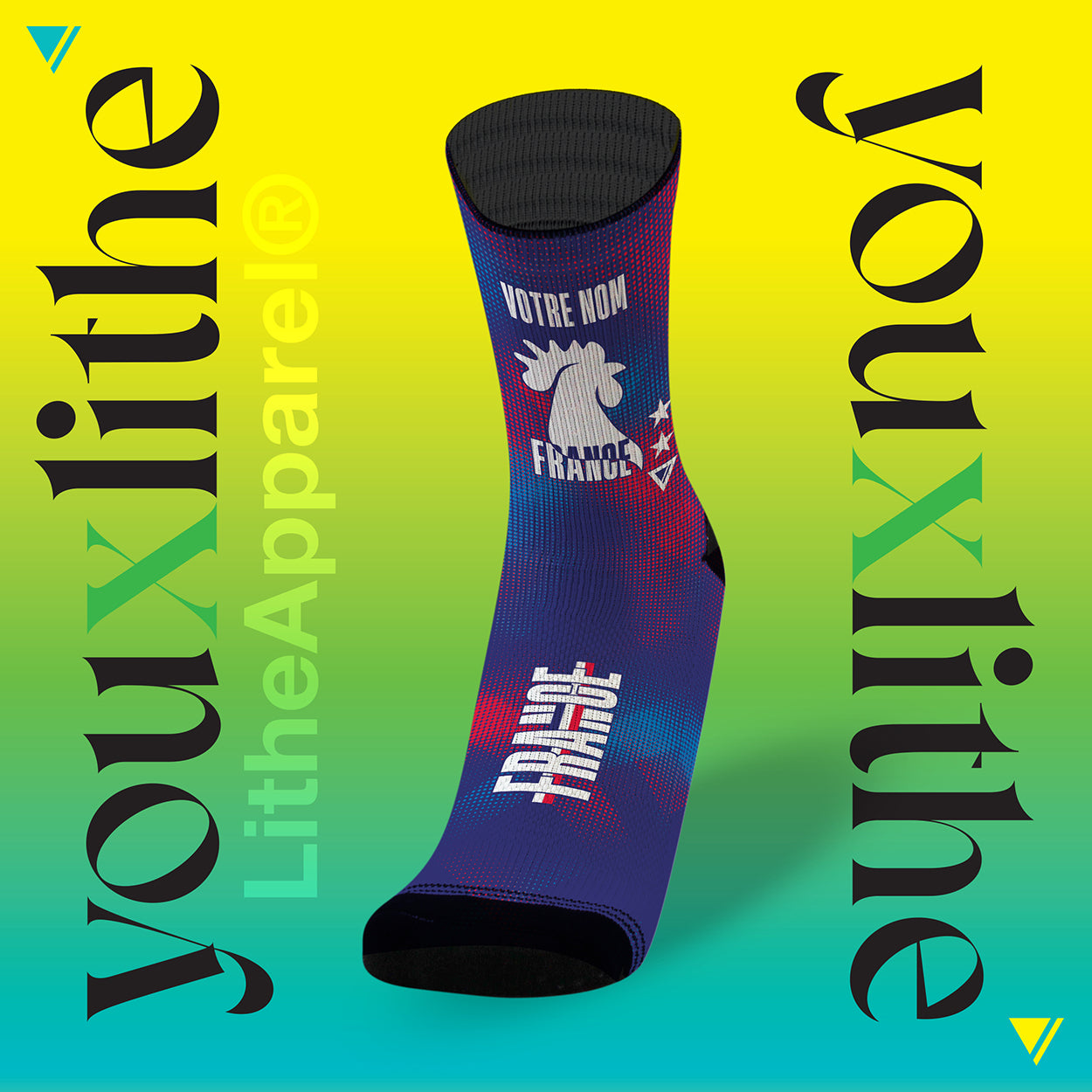 YOU X LITHE | CUSTOM SOCKS | FRANCE