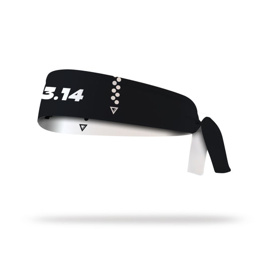 3.14 RUN CLUB | BLANCO NEGRO | TIE HEADBAND [REVERSIBLE]