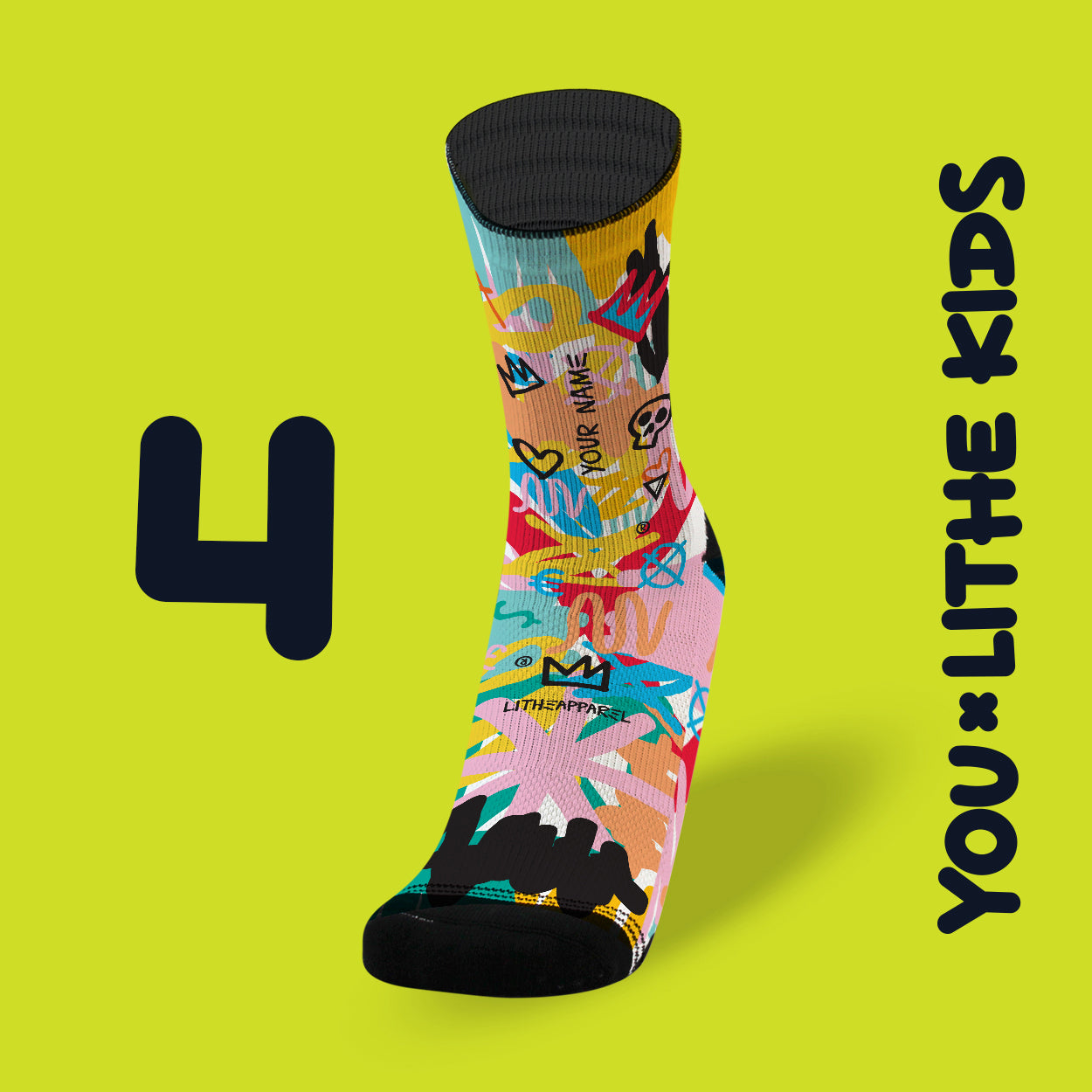 YOU X LITHE | CUSTOM KIDS SOCKS | choose design