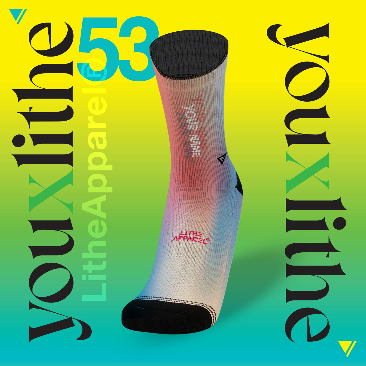 YOU X LITHE | CUSTOM SOCKS | SOFT GRADIENT