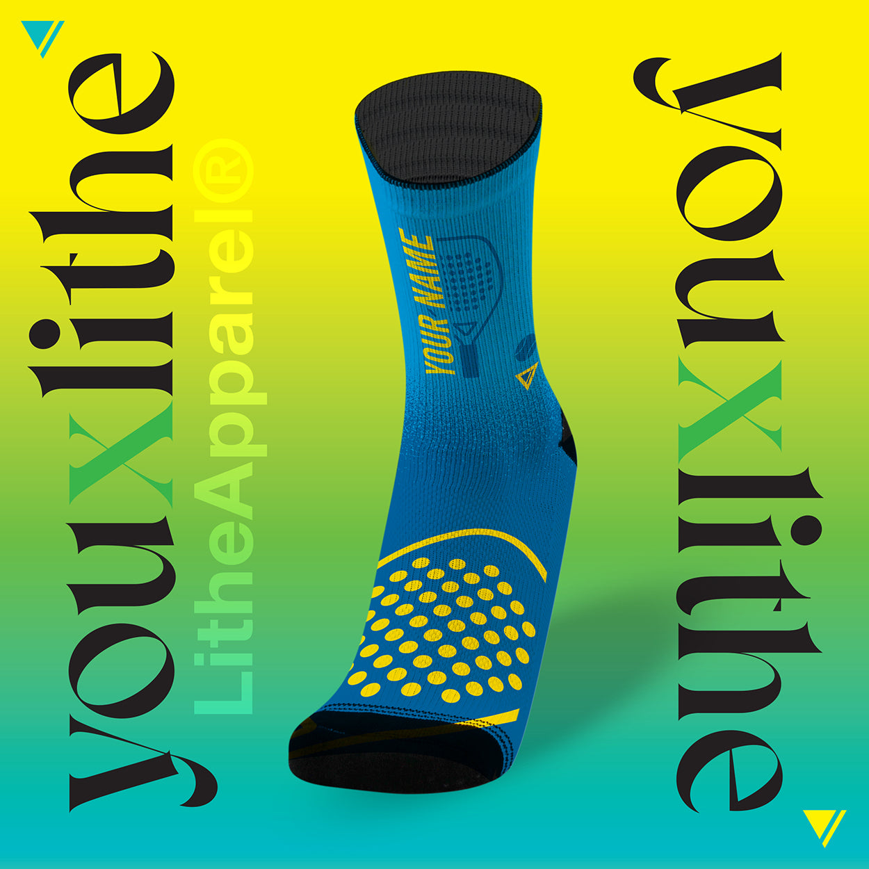 YOU X LITHE | PERSONALIZED PADEL SOCKS | 4 PACK
