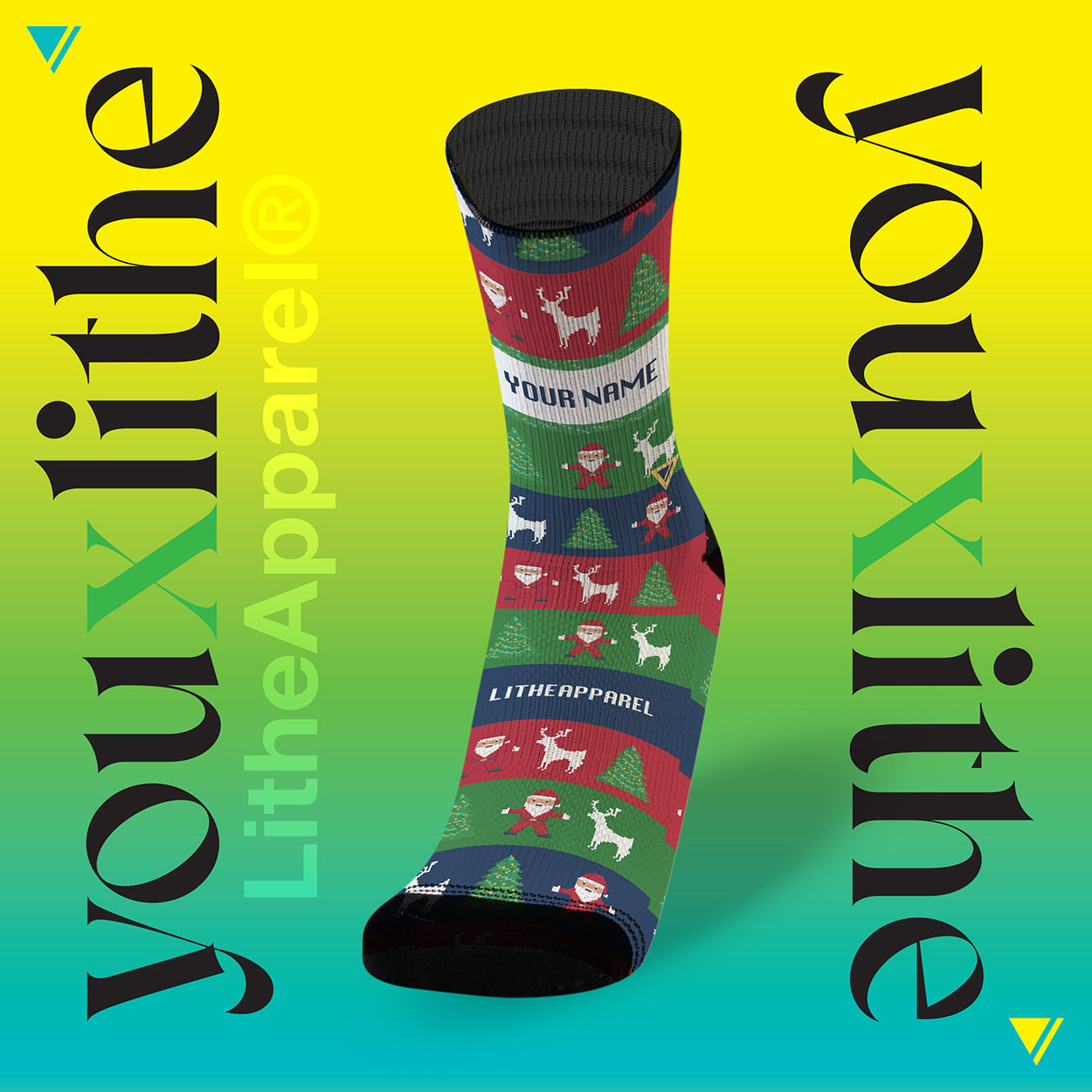 YOU X LITHE | CUSTOM SOCKS | XMAS 2024 LIMITED EDITION